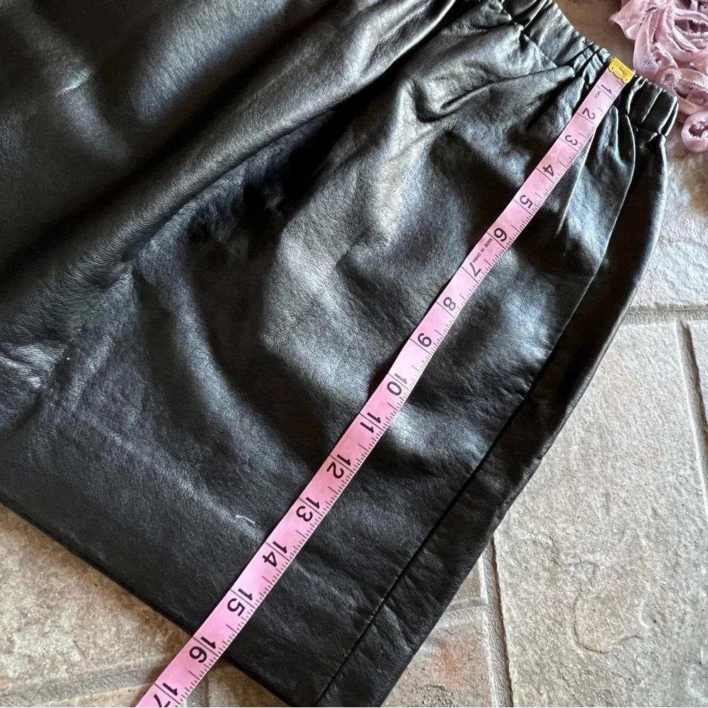 ANTHROPOLOGIE Sparkle & Fade Faux Leather Skirt